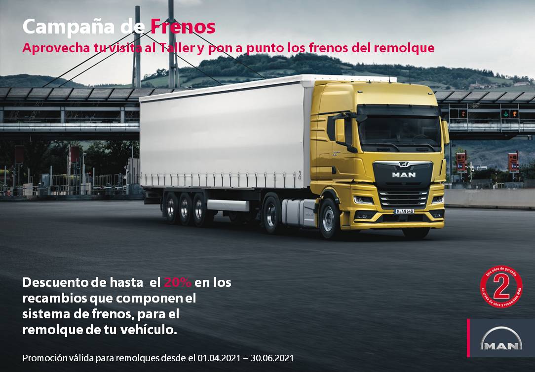 campaña frenos remolque vehículo man taller servicio oficial MAN