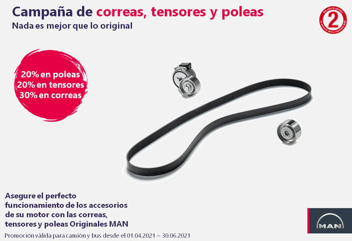 correas, poleas y tensores Taller servicio oficial MAN en Puerto de Sagunto Valencia