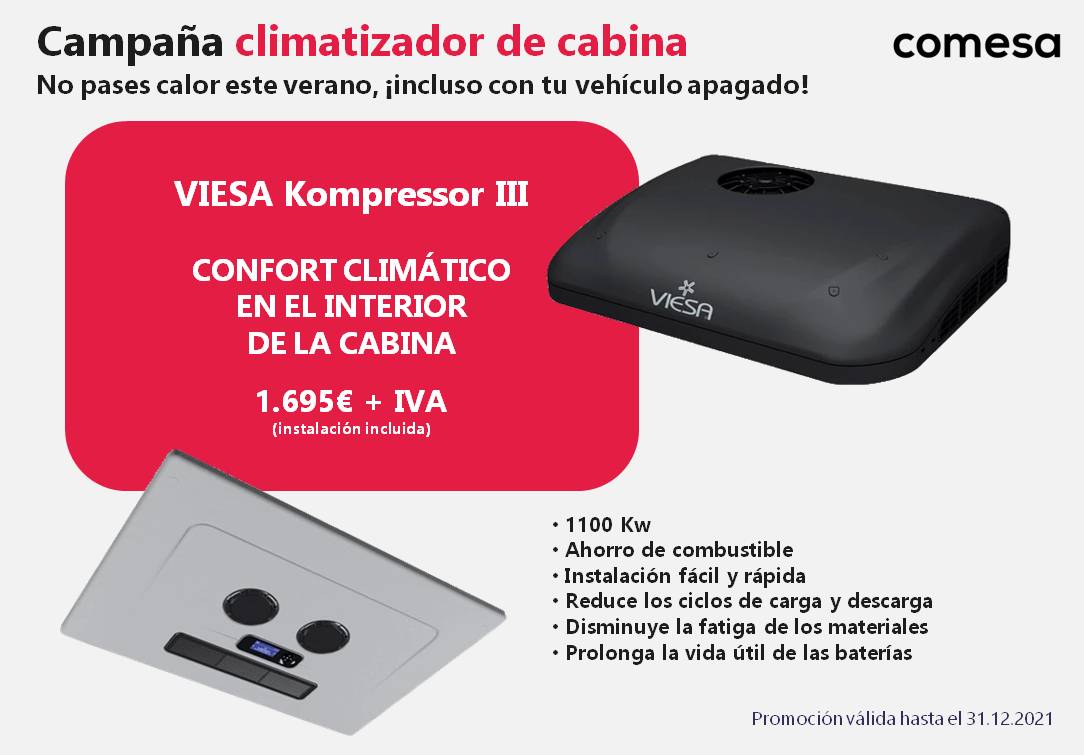 Campaña climatizador de cabina taller camiones Valencia comesa