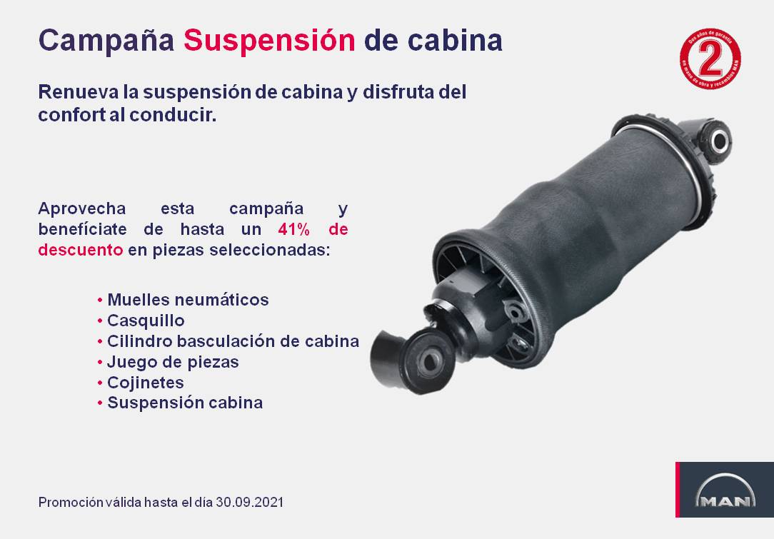 campaña suspensión de cabina taller camiones comesa MAN valencia