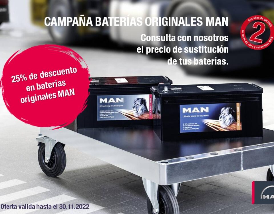 Baterías originales MAN en Comesa Valencia
