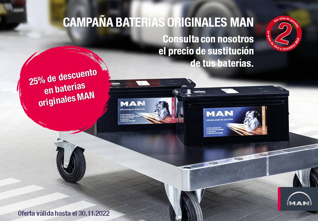 Baterías originales MAN en Comesa Valencia